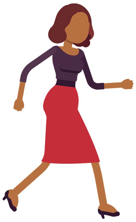 woman walking clipart